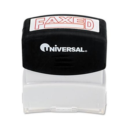 UNIVERSAL Universal 10054 Message Stamp; FAXED; Pre-Inked-Re-Inkable; Red 10054